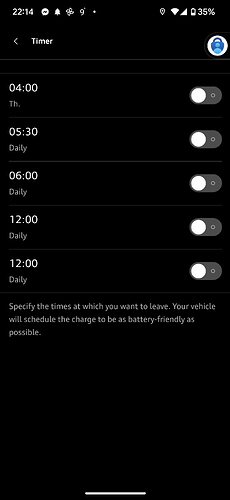 230525 22.14 MyAudi Timer - slider off