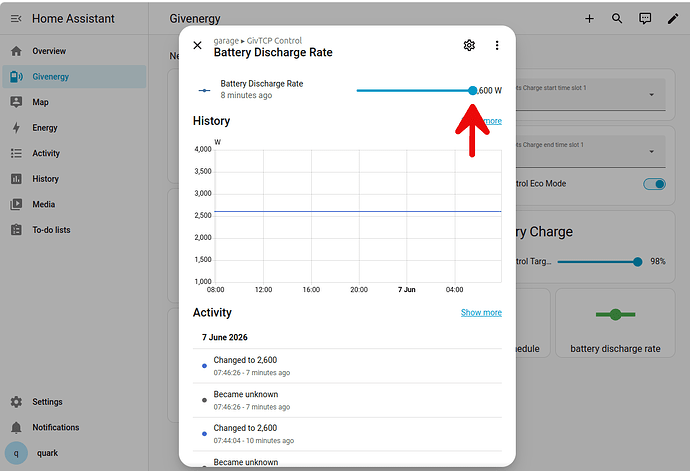 battery dischage rate